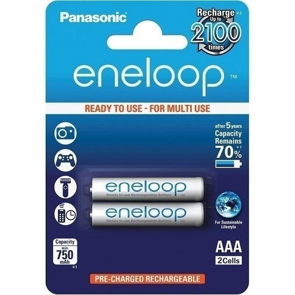 Аккумулятор Panasonic Eneloop AAA 750 2BP mAh NI-MH